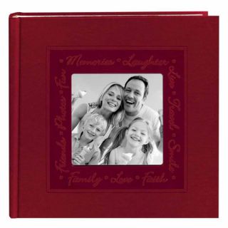 Pioneer Book style Red Script Leatherette Photo Albums (Pack of 2