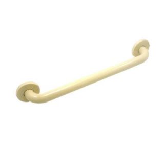 WingIts Premium 24 in. x 1.25 in. Polyester Painted Stainless Steel Grab Bar in Bone (27 in. Overall Length) WGB5YS24BO