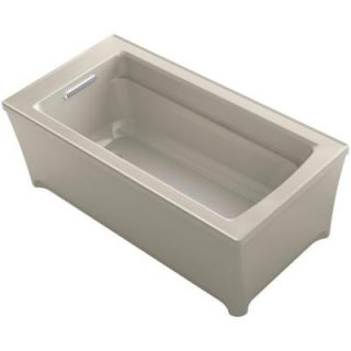 KOHLER Archer 5.16 ft. Acrylic Flat Bottom Non Whirlpool Bathtub in Sandbar K 2592 2M G9