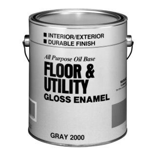 Valspar Utility Gray Gloss Oil Based Enamel Interior/Exterior Paint (Actual Net Contents 128 fl oz)