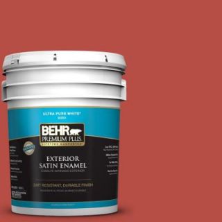 BEHR Premium Plus 5 gal. #M160 7 Raging Bull Satin Enamel Exterior Paint 934005