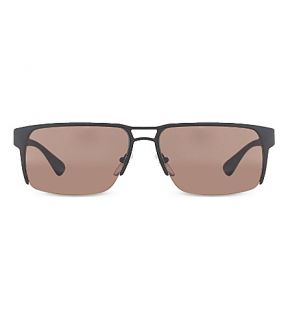 PRADA   SPR52R matte tortoise shell rectangle sunglasses