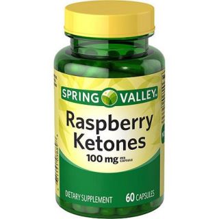 Spring Valley Raspberry Ketones Dietary Supplement Capsules, 100 mg, 60 count
