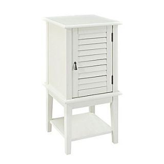 Powell Furniture Shutter Door Table 30 Tall Solid Hardwood White