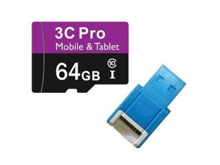 SanDisk 64GB 64G microSDXC microSD microSDHC SD SDHC SDXC Card Mobile Ultra Class 10 UHS I with USB 3.0 RV33 Card Reader