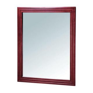 Foremost Danbury 39 in. x 32.5 in. Framed Wall Mirror in Dark Cherry DBCM3933