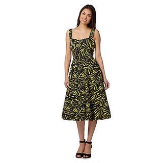 The Collection Lime palm leaf print prom dress