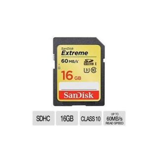 SanDisk Extreme 16GB SDHC UHS 1 Memory Card   Class 10