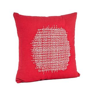 Saro Spice Market Stitched Design Cotton Throw Pillow; Rouge