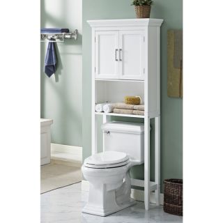 WYNDENHALL Hayes White Bathroom Space Saver Cabinet  