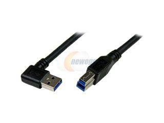 StarTech 2m Black SuperSpeed USB 3.0 Cable   Right Angle A to B   M/M