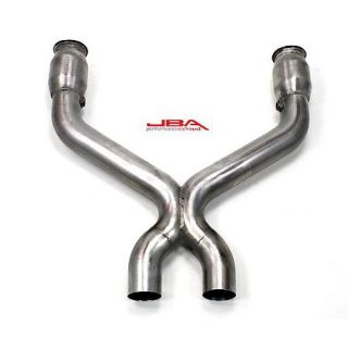 JBA Performance Exhaust 6686SXC 3" Stainless Steel Mid Pipe 2011 14 Mustang 5.0 X Pipe with Cats 6686SXC