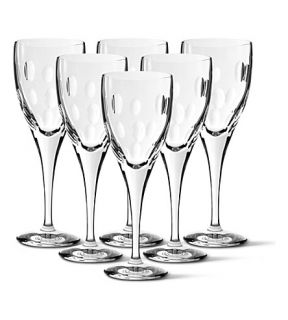 JOHN ROCHA @ WATERFORD   Set of six Imprint red wine glasses