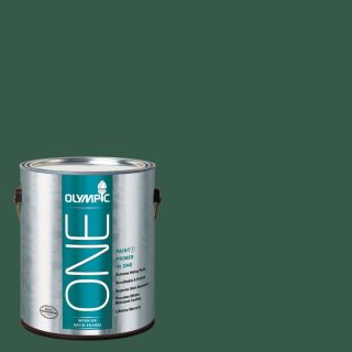 Olympic ONE Billiard Green Satin Latex Interior Paint and Primer In One (Actual Net Contents 114 fl oz)