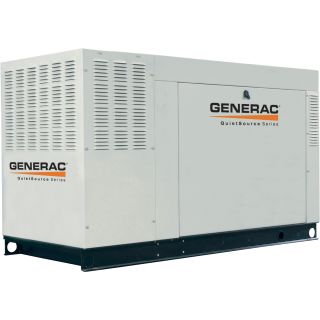 Generac QuietSource Series Liquid-Cooled Standby Generator — 48 kW (LP)/46 kW (NG), Model# QT04854ANSX