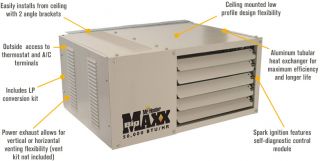 Mr. Heater Big Maxx Natural Gas Garage/Workshop Heater — 50,000 BTU, LP Conversion Kit, Model# F260550