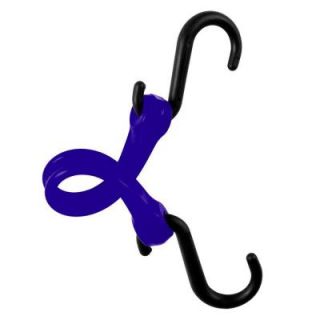 The Perfect Bungee 7 in. EZ Stretch Polyurethane Bungee Strap with Nylon S Hooks (Overall Length 12 in.) in Purple DISCONTINUED PBNH12L