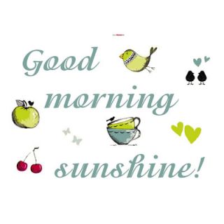 Brewster Home Fashions Euro Good Morning Sunshine Wall Decal