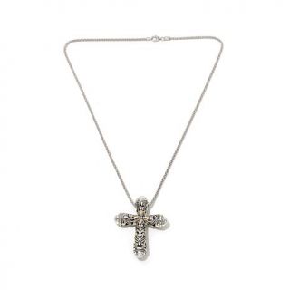 Bali Designs by Robert Manse 2 Tone Cultured Freshwater Pearl Cross Sterling Si   7971219