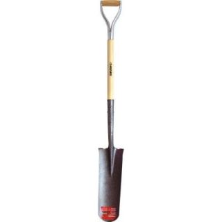 Husky 32.8 in. D Handle Steel Drain Spade Shovel 1597400