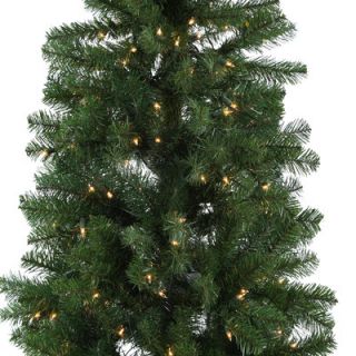 Vickerman Salem Pencil Pine 7.5 Green Artificial Christmas Tree with