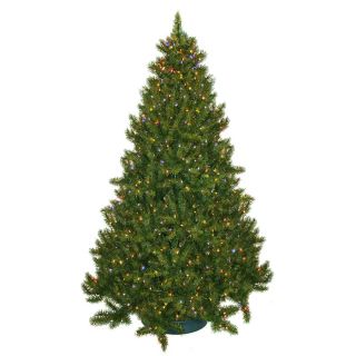 7.5 ft Pre Lit Fir Artificial Christmas Tree with Multicolor Incandescent Lights