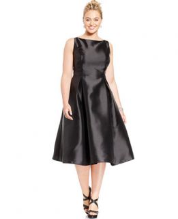 Adrianna Papell Plus Size Sleeveless Tea Length Dress   Dresses
