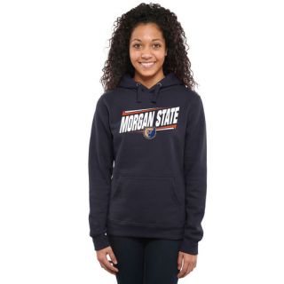 Morgan State Bears Womens Navy Double Bar Pullover Hoodie