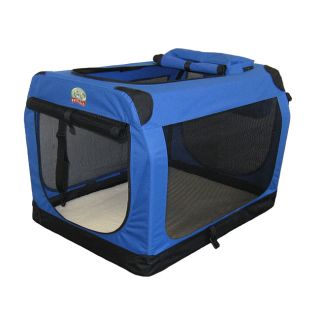 Go Pet Club Blue 28 inch Soft Folding Dog Crate House  