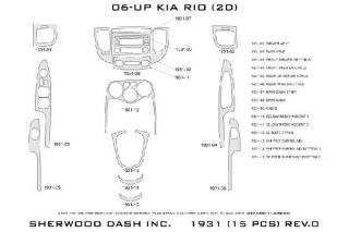 2010, 2011 Kia Rio Wood Dash Kits   Sherwood Innovations 1931 R   Sherwood Innovations Dash Kits