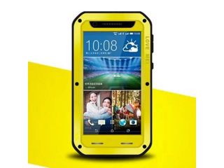 Love Mei Waterproof Metal Aluminum Case For HTC Desire 820 820S   Yellow