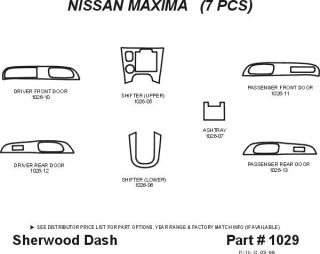 2000, 2001 Nissan Maxima Wood Dash Kits   Sherwood Innovations 1029 N50   Sherwood Innovations Dash Kits