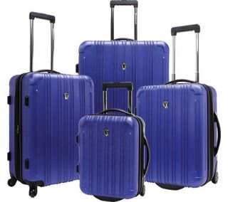 Travelers Choice Luxembourg 4 Piece Expandable Hard Sided Luggage S   Titanium