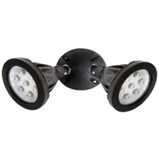 Designers Edge Wall Mount Outdoor LED Twin Head Flood Light   Die Cast Aluminum DISCONTINUED L1672BR