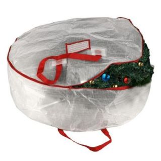 Elf Stor Deluxe White Holiday Christmas Wreath Storage Bag For 30" Wreaths