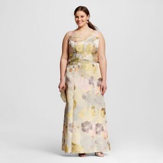Womens Plus Size Sleeveless Floral Dress   ABS Collection