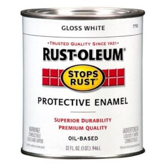 Rust Oleum Stops Rust 1 qt. White Gloss Protective Enamel Paint (Case of 2) 7792502