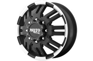 Moto Metal MO96376080794N   8 x 6.5" Bolt Pattern Two Tone 17" x 6" MO963 Dually Matte Black Machined Wheels   Alloy Wheels & Rims
