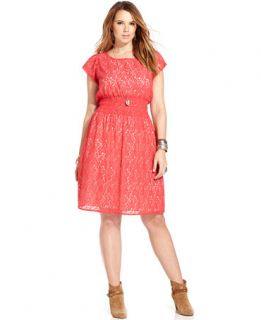 American Rag Plus Size Short Sleeve Lace Dress   Dresses   Plus Sizes