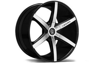 Lexani R SIX Black Machined Wheels