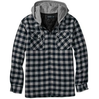 faded glory hooded flannel shirt jacket