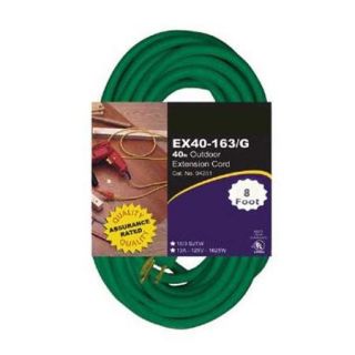 EX9 16/3 TT Tri Tap 8 foot Green Extension Cord
