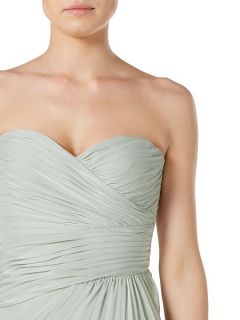 Adrianna Papell Strapless chiffon gown Taupe