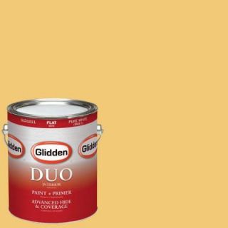Glidden DUO 1 gal. #HDGY27U Ginger Ale Flat Latex Interior Paint with Primer HDGY27U 01F