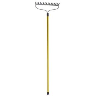 Nupla Heavy Duty 16 Tine Bow Style Rake with 60 in. Classic Fiberglass Handle 69616