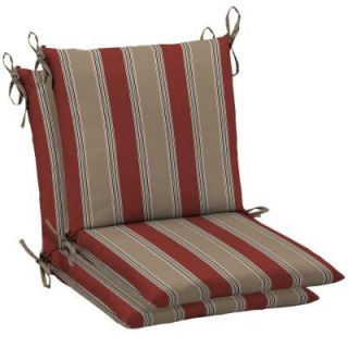 Hampton Bay Chili Stripe Mid Back Outdoor Chair Cushion JC33552X D9D1