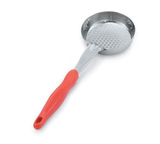 Vollrath 6432865 8 oz Round Perforated Spoodle   Orange Nylon Handle, Heavy Duty, Stainless