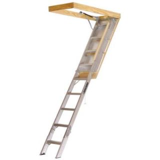 Louisville Ladder Elite 7 ft. 9 in.   10 ft., 25.5 in. x 54 in. Aluminum Attic Ladder with 350 lb. Maximum Load Capacity AA259GS