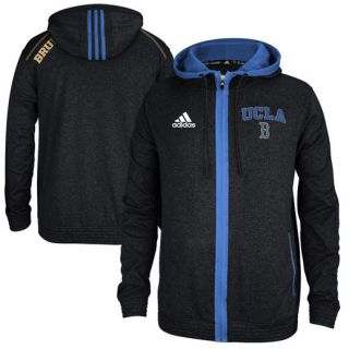 adidas UCLA Bruins Black Heathered Full Zip Hooded Sweatshirt