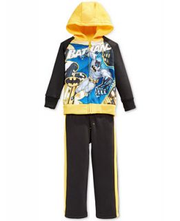 Nannette Little Boys 2 Piece Batman Hoodie & Striped Pants Set   Sets